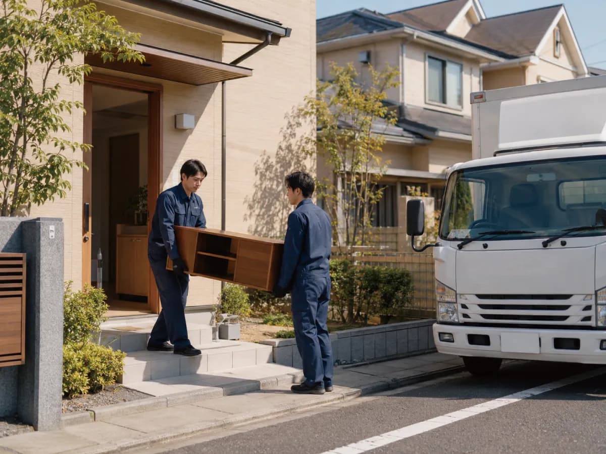 不用品回収の様子